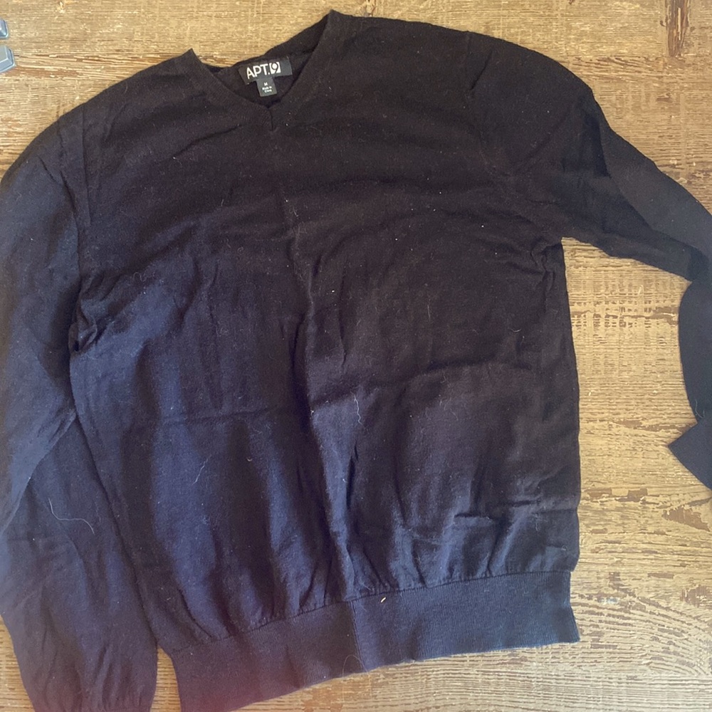 Mens black medium dress sweater.